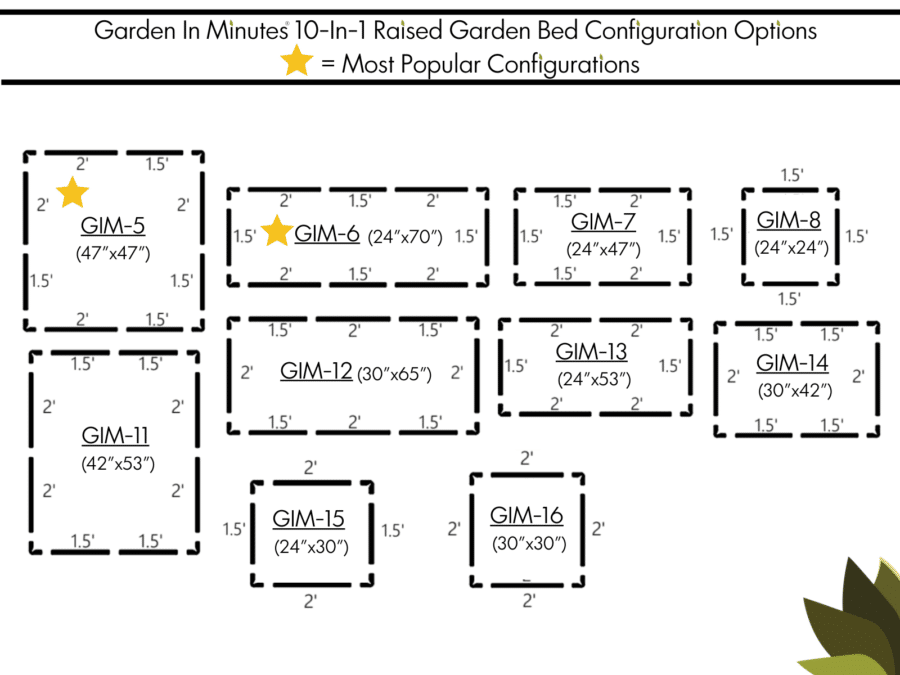10 in 1 Raised Garden Bed Configuration Layouts